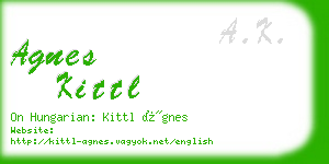 agnes kittl business card